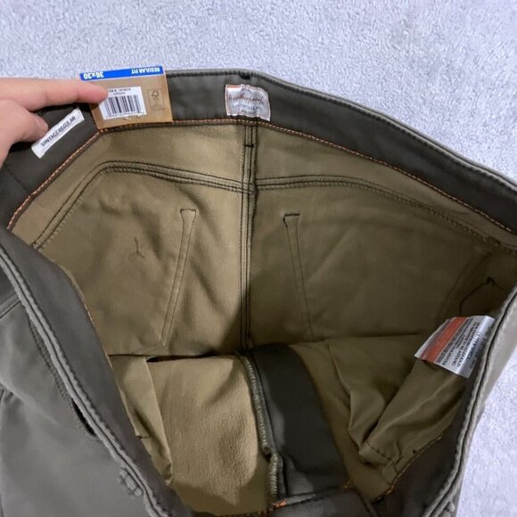 NEW Weatherproof Vintage Mens 36x30 Regular Fit Lined Pants Green - Picture 10 of 11